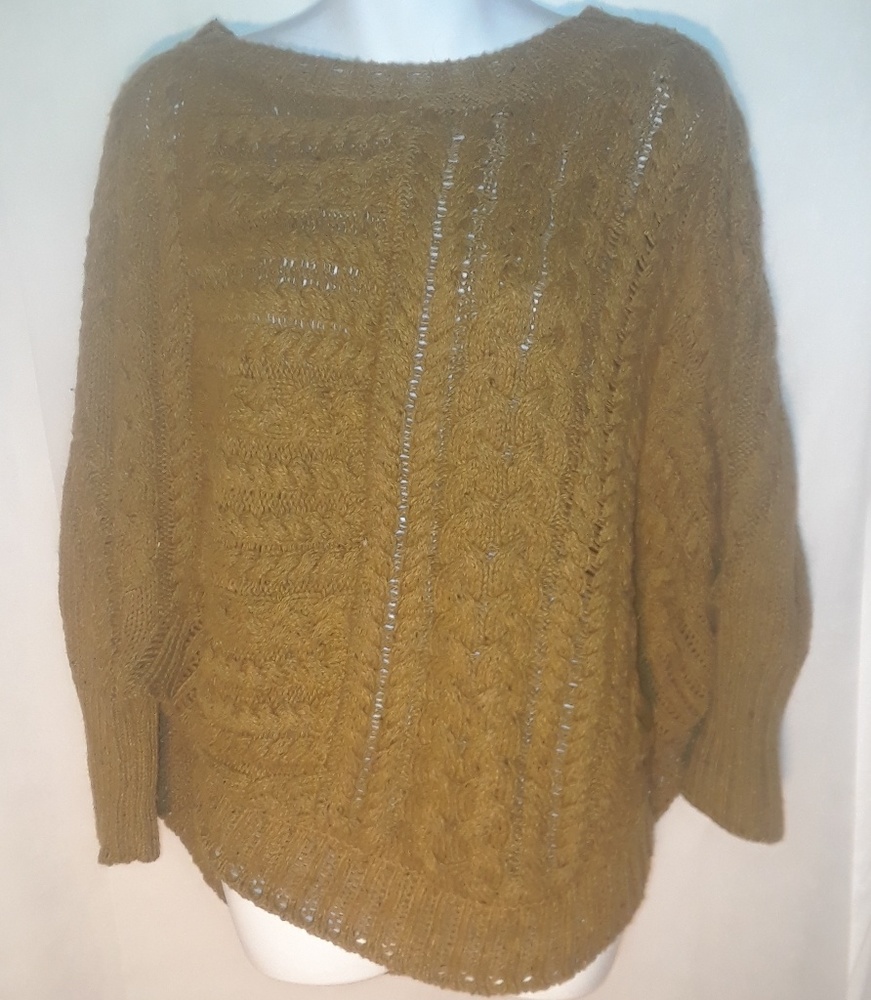 Anthropologie Angel of the North Poncho Sweater, M